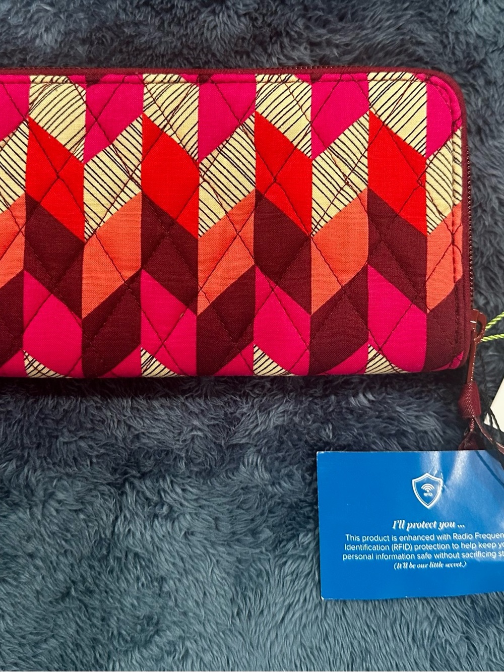 Vera Bradley Georgia RFID Zip-Around Wallet  Bohemian Chevron new with tags